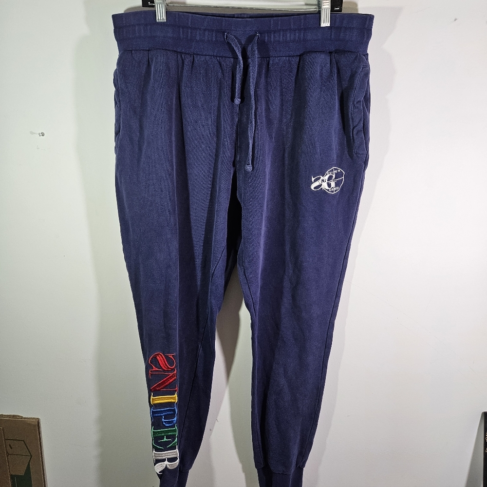 Kodak Black Sniper Gang Rainbow Embroidered Navy Sweatpants!